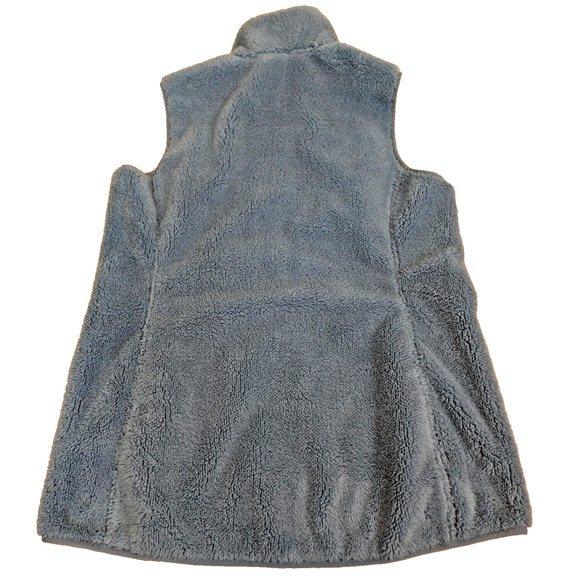 Columbia Women Large Vest Blue Full Zip Fluffy Fleece Lined Pockets Heavyweight - Picture 2 of 7